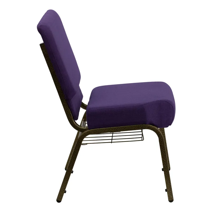 21"W Church/Reception Guest Chair with Communion Cup Book Rack
