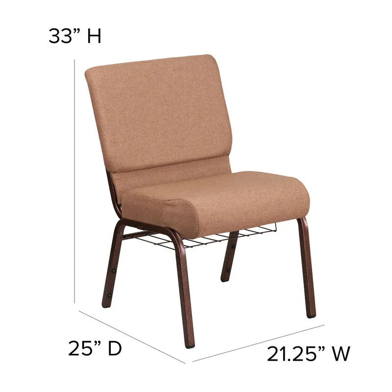 21"W Church/Reception Guest Chair with Communion Cup Book Rack