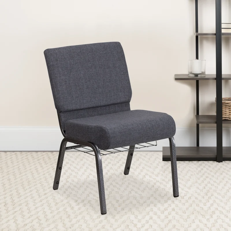 21"W Church/Reception Guest Chair with Communion Cup Book Rack