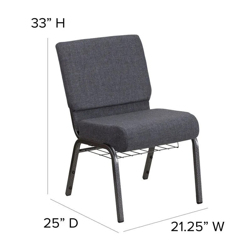 21"W Church/Reception Guest Chair with Communion Cup Book Rack