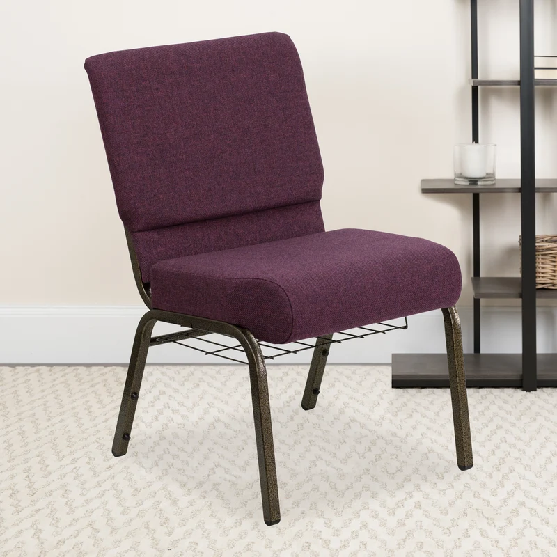 21"W Church/Reception Guest Chair with Communion Cup Book Rack