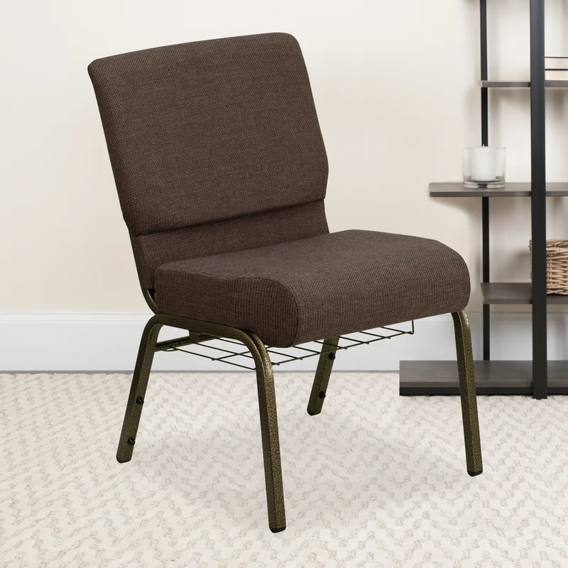 21"W Church/Reception Guest Chair with Communion Cup Book Rack