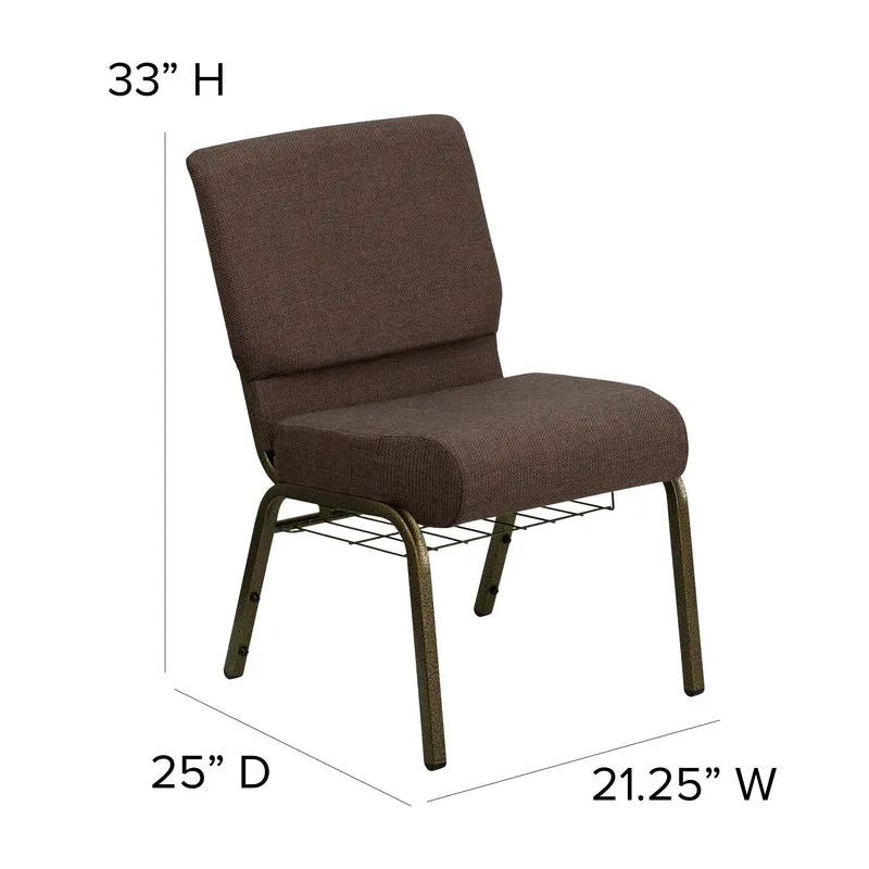 21"W Church/Reception Guest Chair with Communion Cup Book Rack