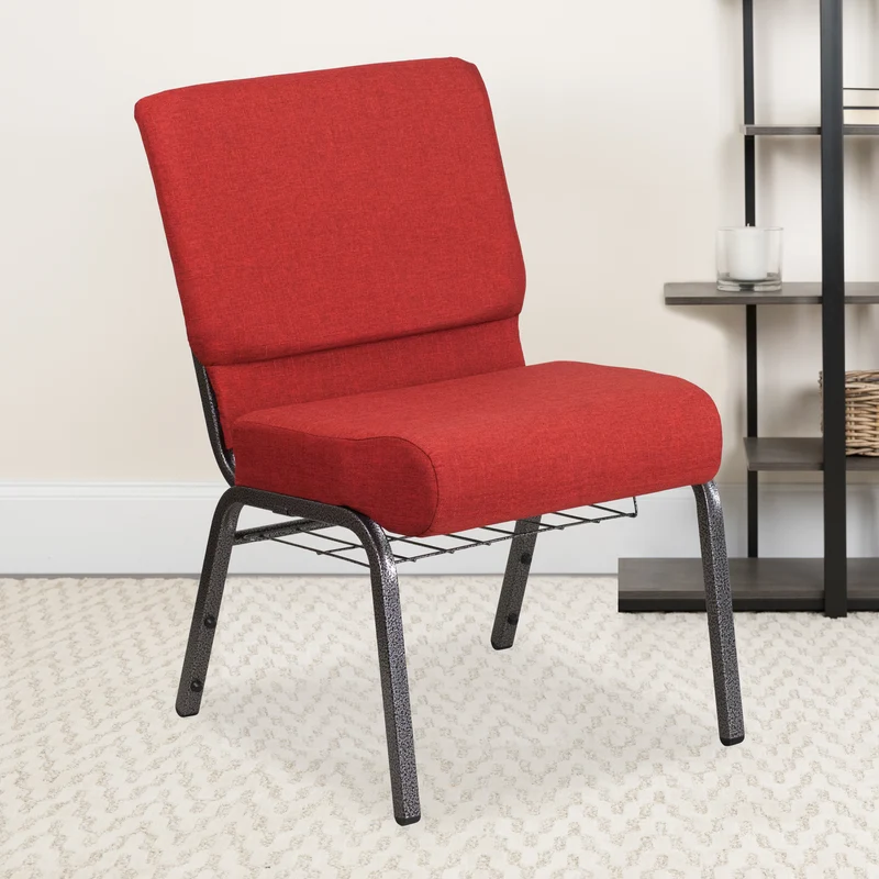 21"W Church/Reception Guest Chair with Communion Cup Book Rack