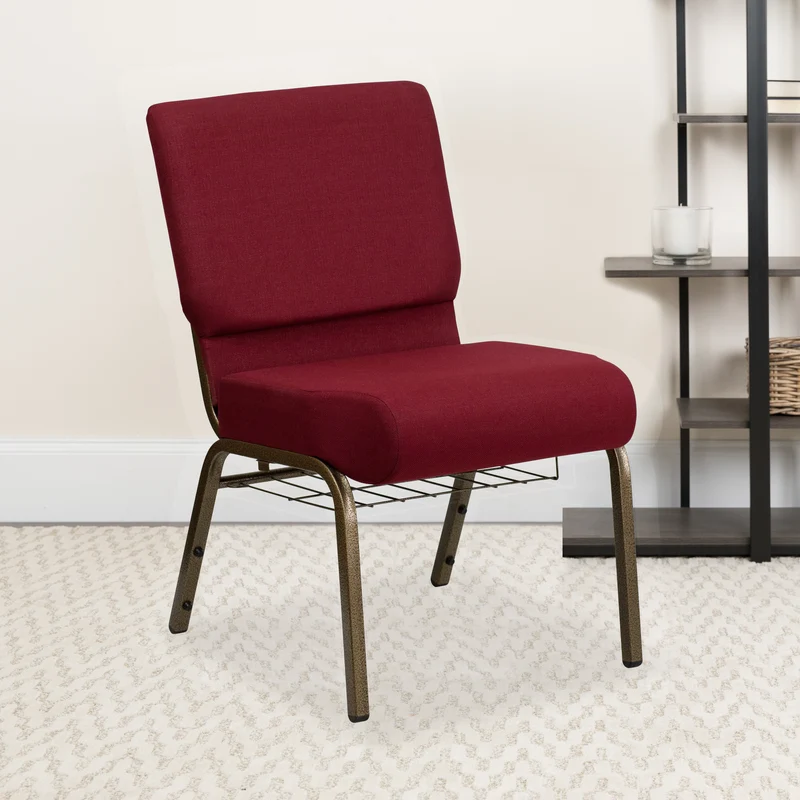 21"W Church/Reception Guest Chair with Communion Cup Book Rack