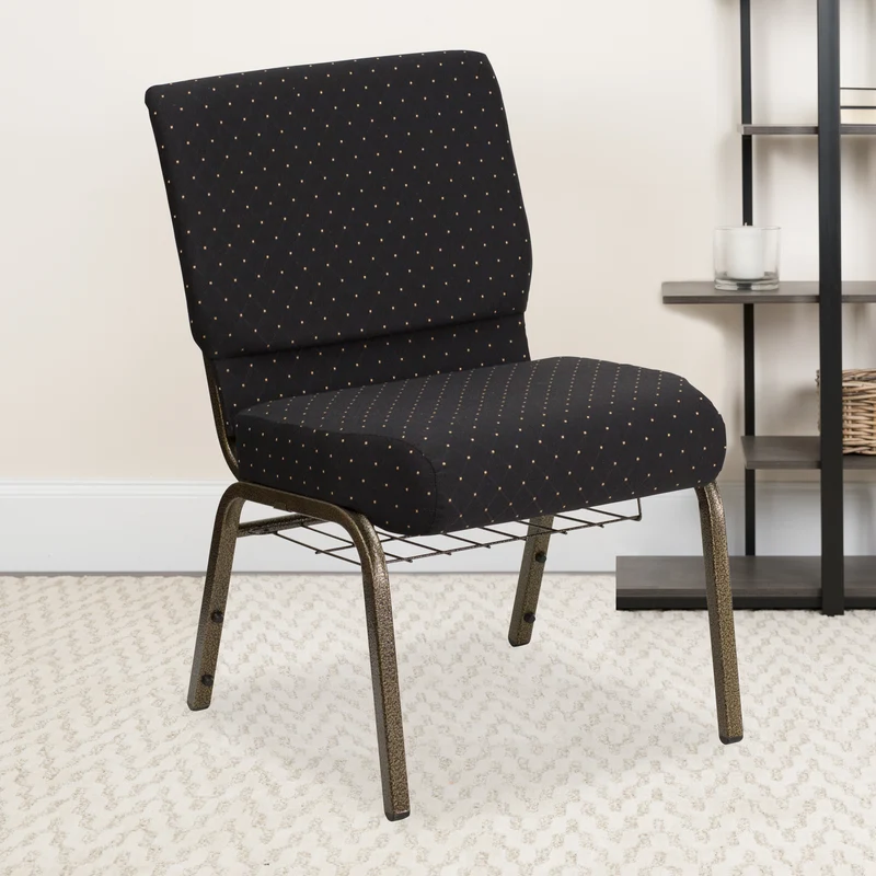 21"W Church/Reception Guest Chair with Communion Cup Book Rack