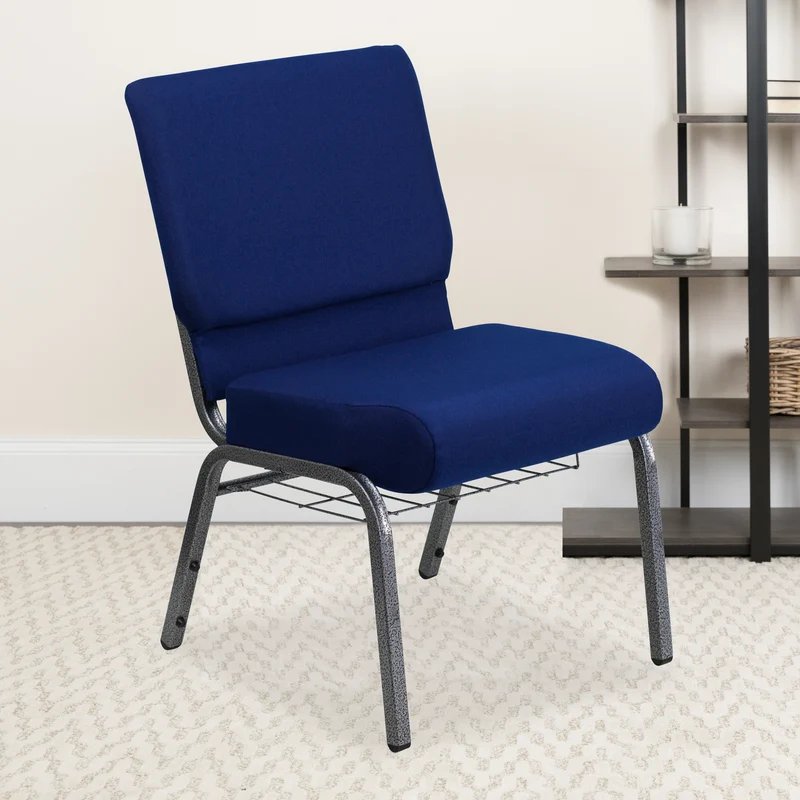 21"W Church/Reception Guest Chair with Communion Cup Book Rack