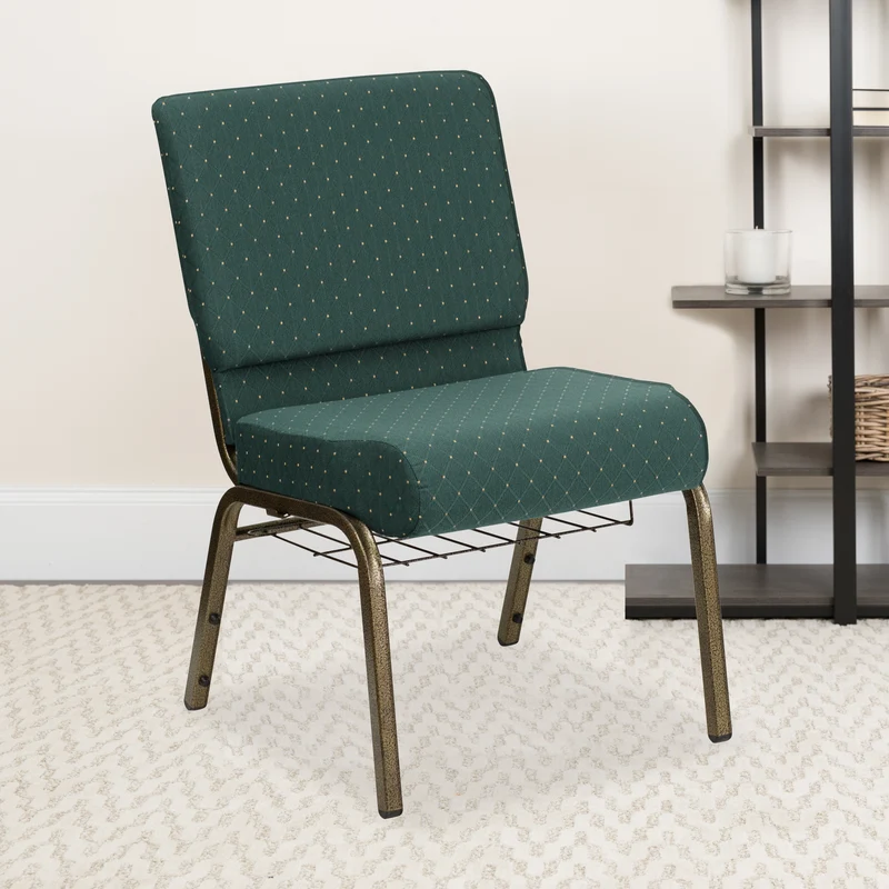 21"W Church/Reception Guest Chair with Communion Cup Book Rack