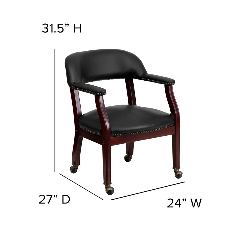 Conference Chair with Accent Nail Trim and Casters