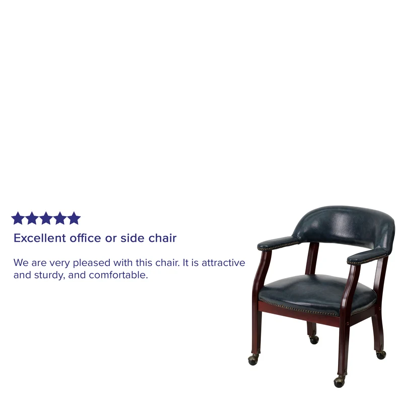 Conference Chair with Accent Nail Trim and Casters