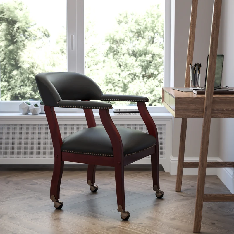 Conference Chair with Accent Nail Trim and Casters
