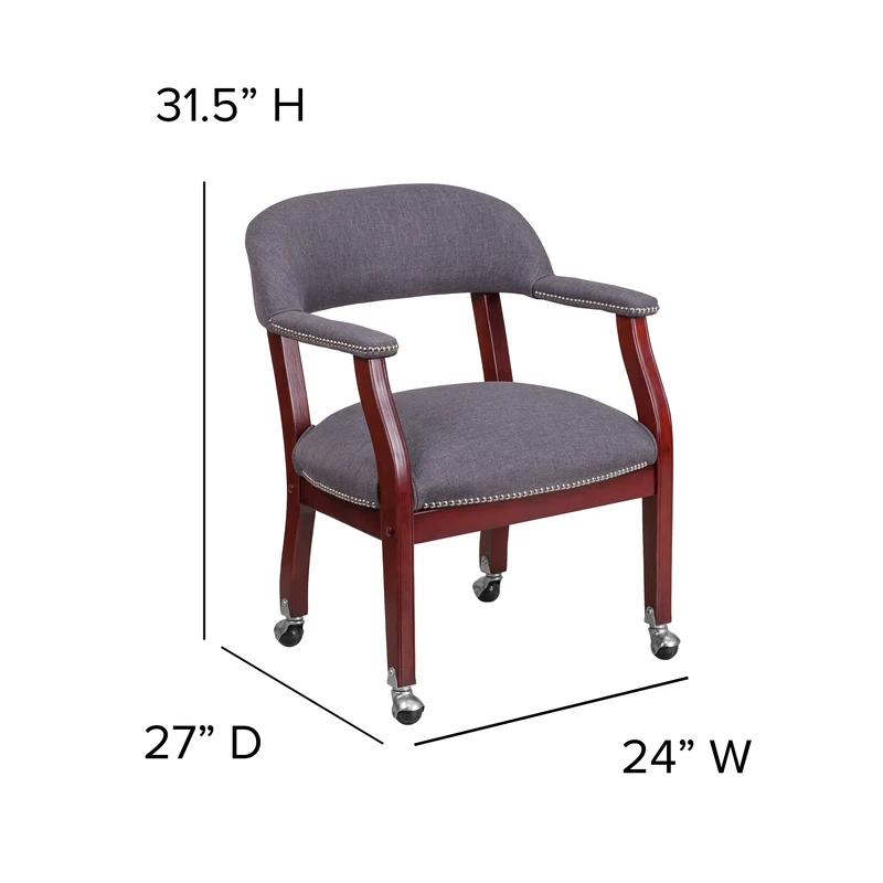 Conference Chair with Accent Nail Trim and Casters