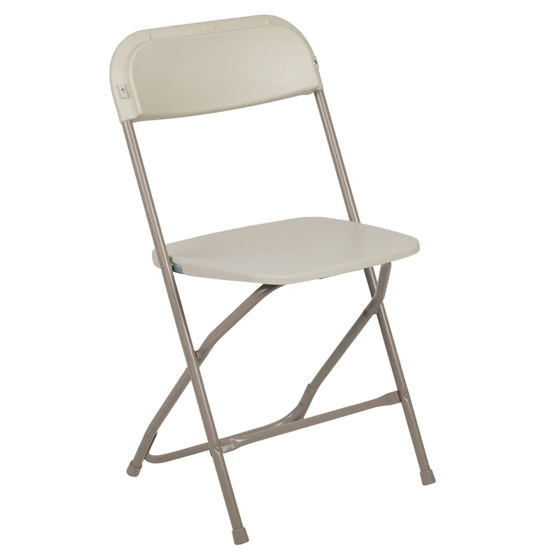 Set of 6 Stackable Folding Plastic Chairs - 650 LB Weight Capacity