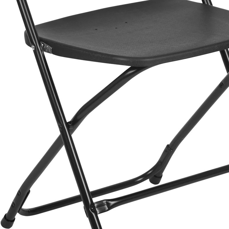 Set of 6 Stackable Folding Plastic Chairs - 650 LB Weight Capacity