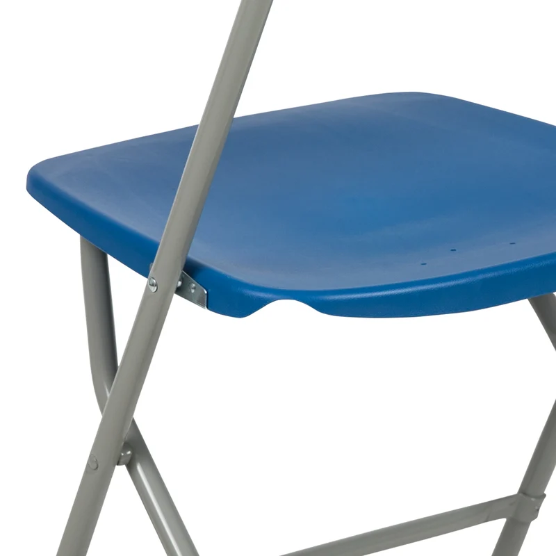 Set of 6 Stackable Folding Plastic Chairs - 650 LB Weight Capacity