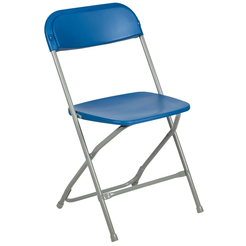 Set of 6 Stackable Folding Plastic Chairs - 650 LB Weight Capacity
