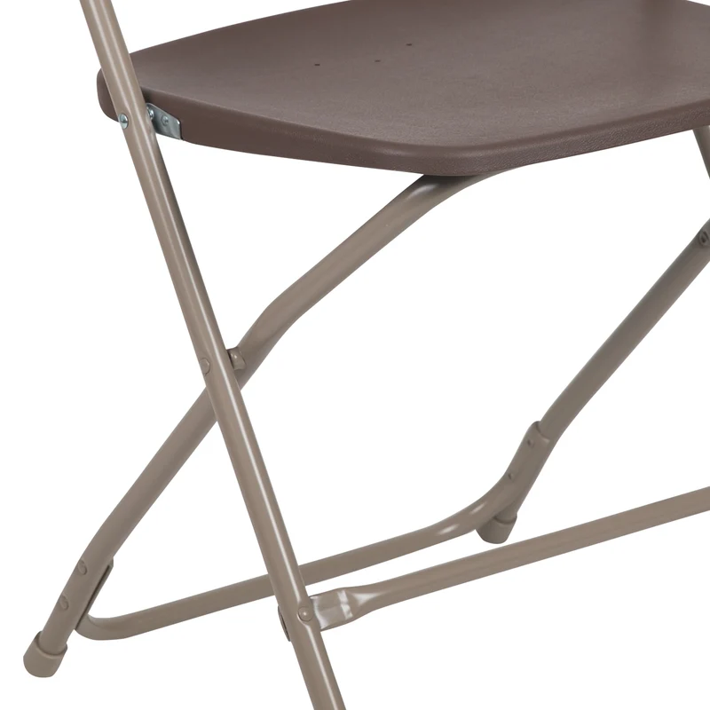 Set of 6 Stackable Folding Plastic Chairs - 650 LB Weight Capacity
