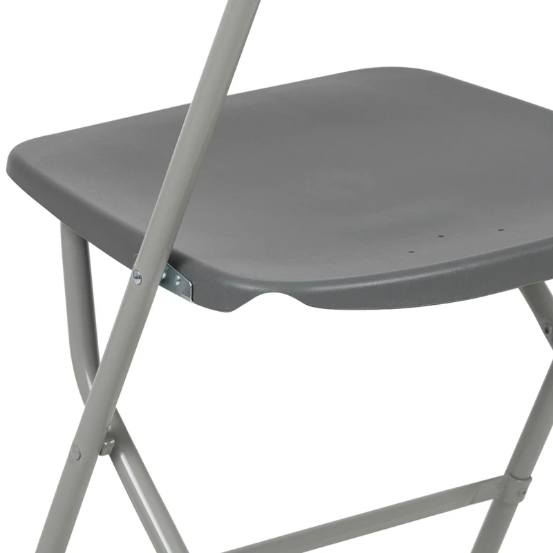 Set of 6 Stackable Folding Plastic Chairs - 650 LB Weight Capacity