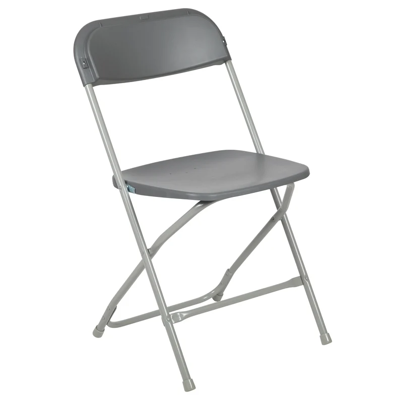 Set of 6 Stackable Folding Plastic Chairs - 650 LB Weight Capacity