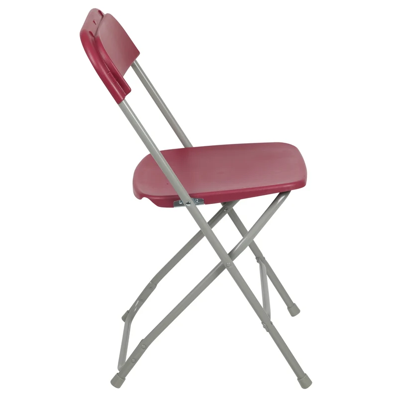 Set of 6 Stackable Folding Plastic Chairs - 650 LB Weight Capacity