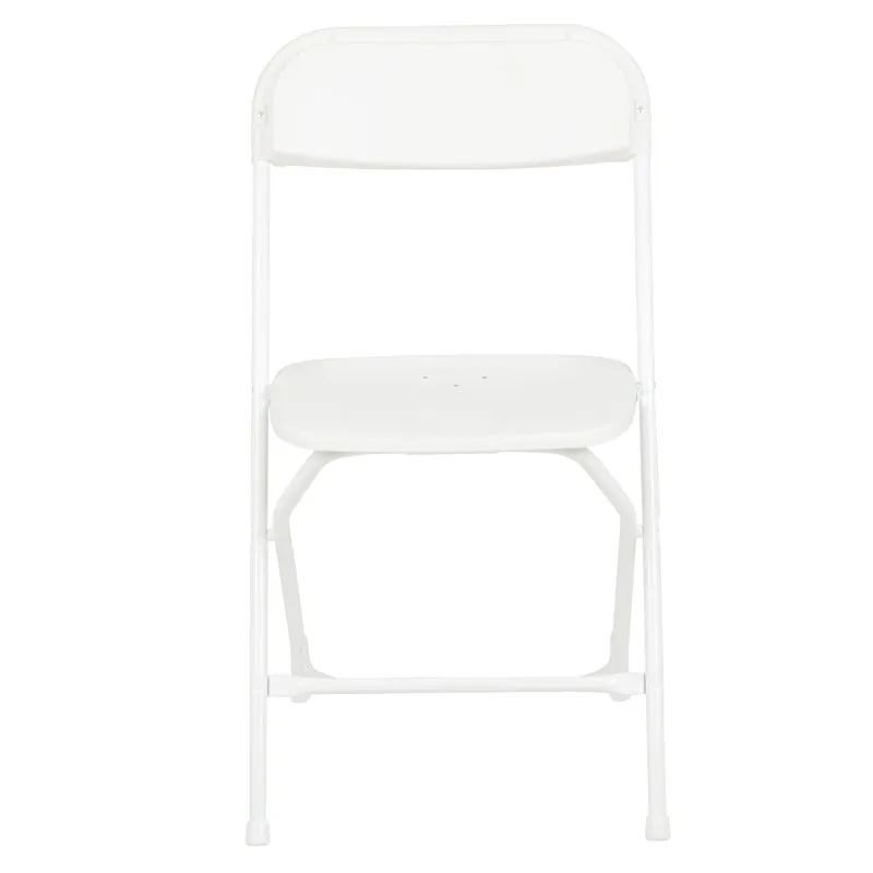 Set of 6 Stackable Folding Plastic Chairs - 650 LB Weight Capacity
