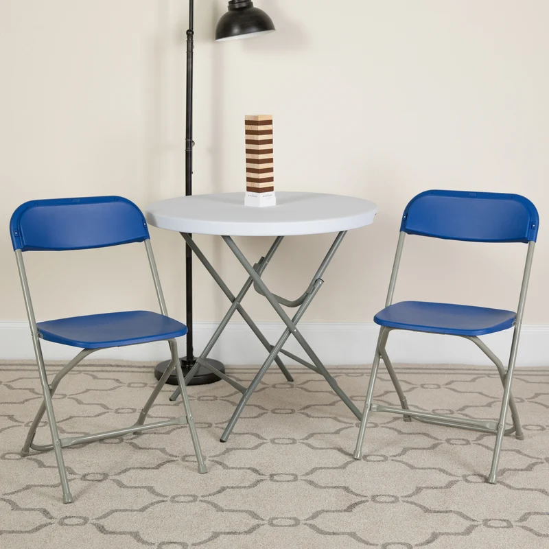 Plastic Folding Chair - 4 Pack 650LB Weight Capacity