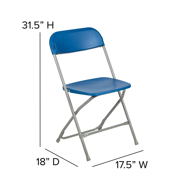 Plastic Folding Chair - 4 Pack 650LB Weight Capacity