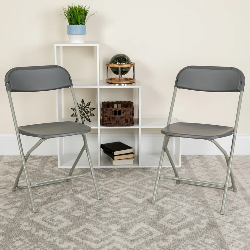 Plastic Folding Chair - 4 Pack 650LB Weight Capacity