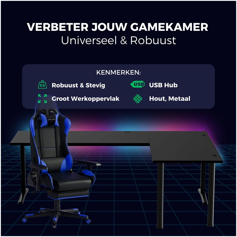 Gaming Desk Saint V2 Pro - L Shape