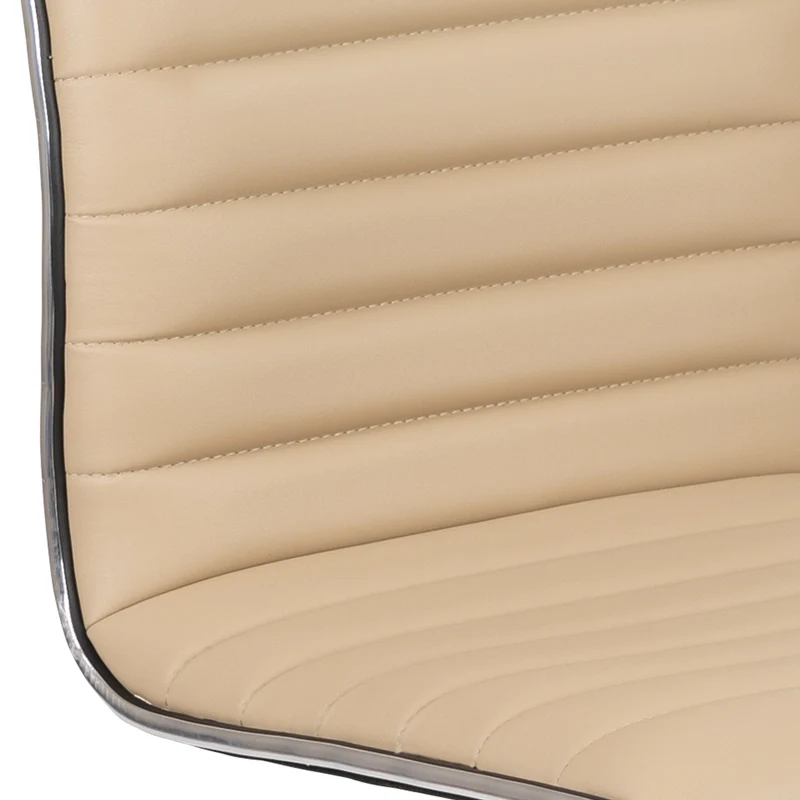 Low Back Designer Armless Ribbed Swivel Task Office Chair