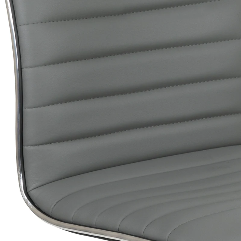Low Back Designer Armless Ribbed Swivel Task Office Chair