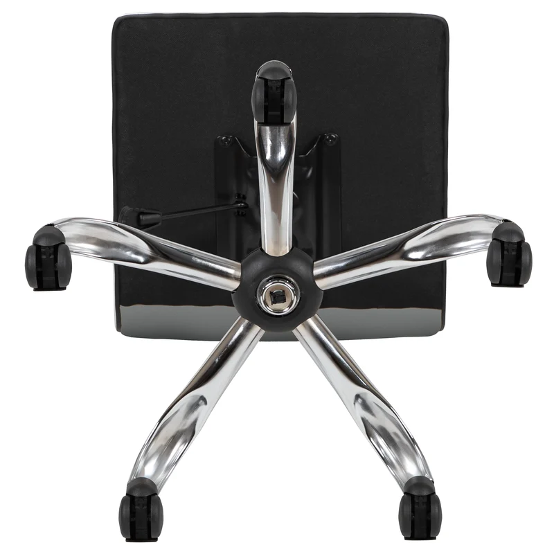 Low Back Designer Armless Ribbed Swivel Task Office Chair