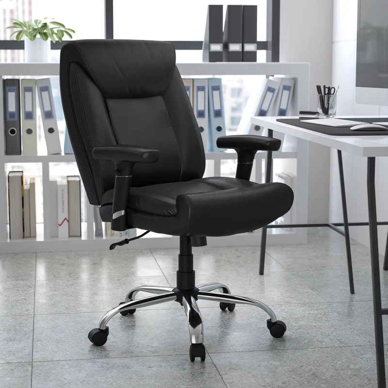 400 lb. Big & Tall Mid-Back Deep Tufted Ergonomic Task Office Chair & Arms