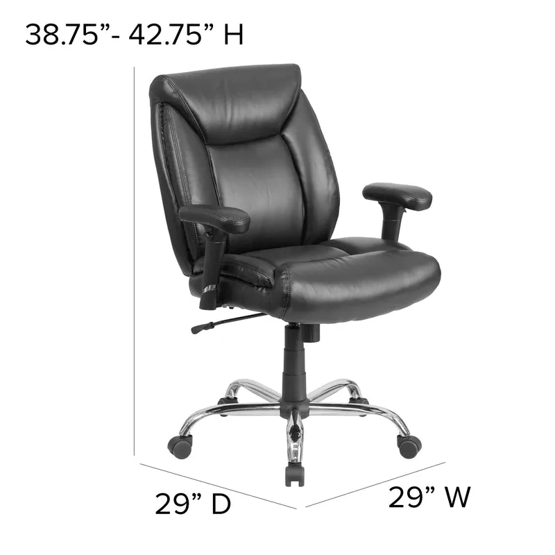 400 lb. Big & Tall Mid-Back Deep Tufted Ergonomic Task Office Chair & Arms
