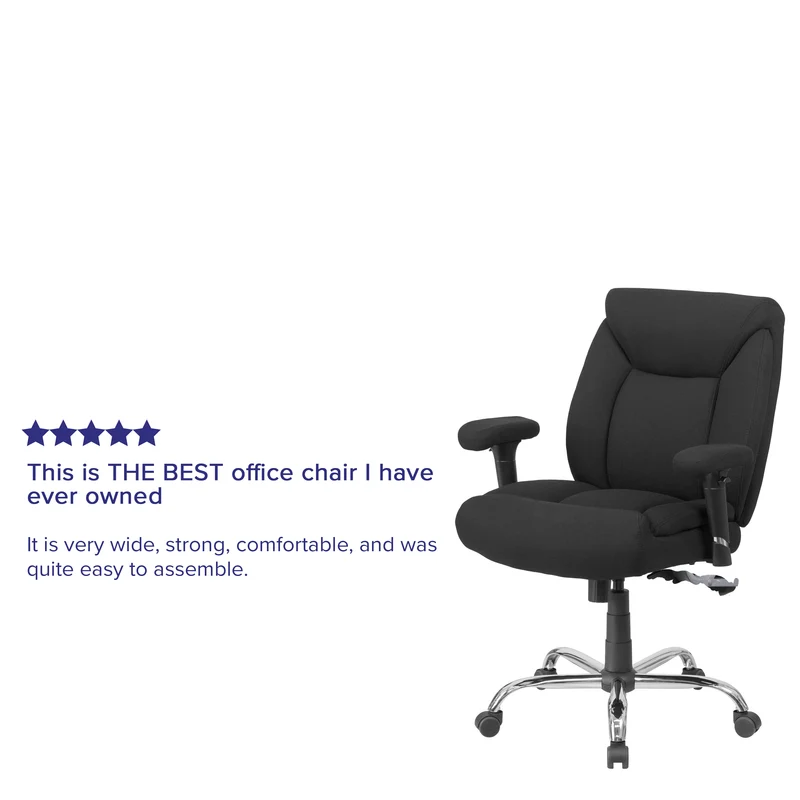 400 lb. Big & Tall Mid-Back Deep Tufted Ergonomic Task Office Chair & Arms