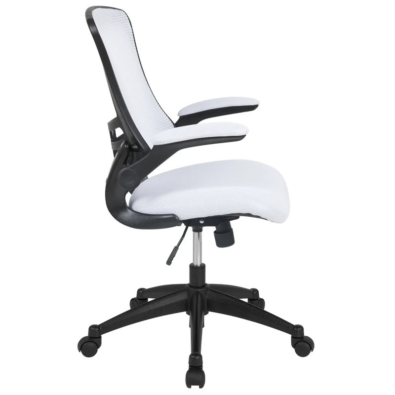Mid-Back Mesh Swivel Ergonomic Task Office Chair with Flip-Up Arms