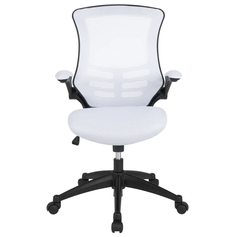 Mid-Back Mesh Swivel Ergonomic Task Office Chair with Flip-Up Arms