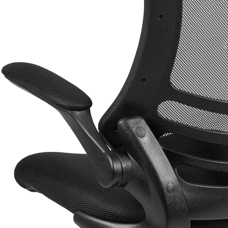 Mid-Back Mesh Swivel Ergonomic Task Office Chair with Flip-Up Arms