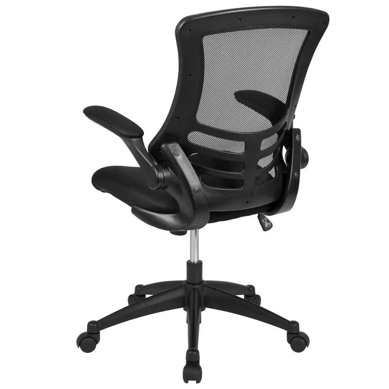 Mid-Back Mesh Swivel Ergonomic Task Office Chair with Flip-Up Arms
