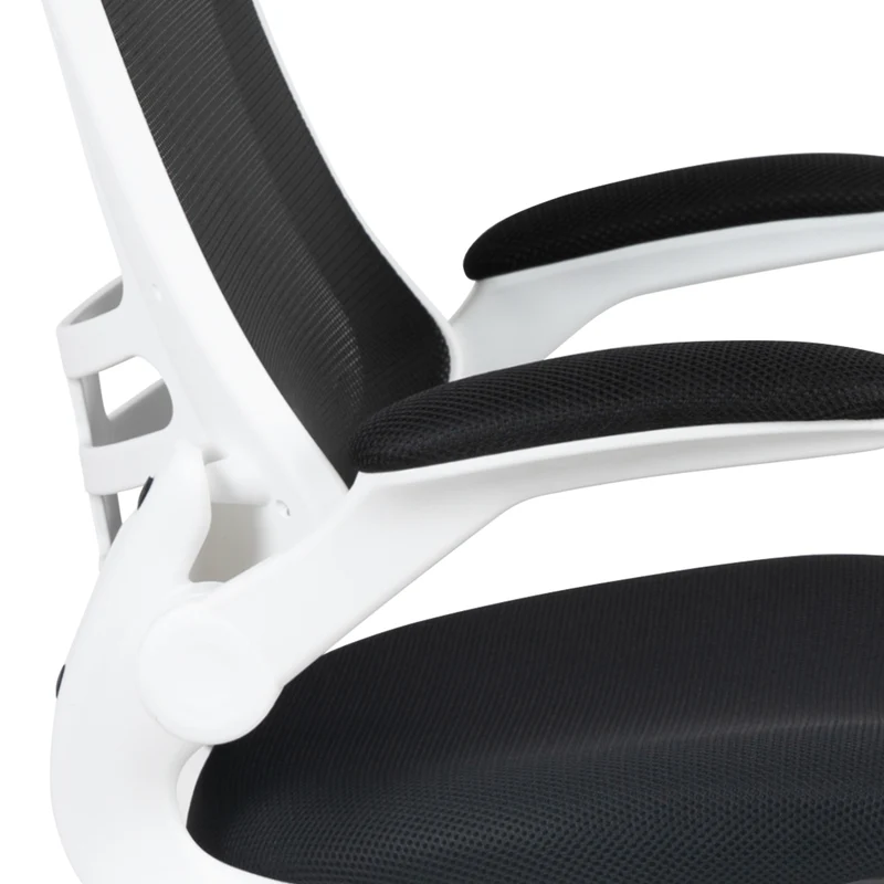 Mid-Back Mesh Swivel Ergonomic Task Office Chair with Flip-Up Arms