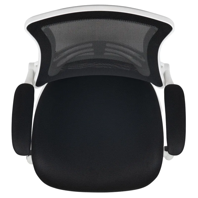 Mid-Back Mesh Swivel Ergonomic Task Office Chair with Flip-Up Arms