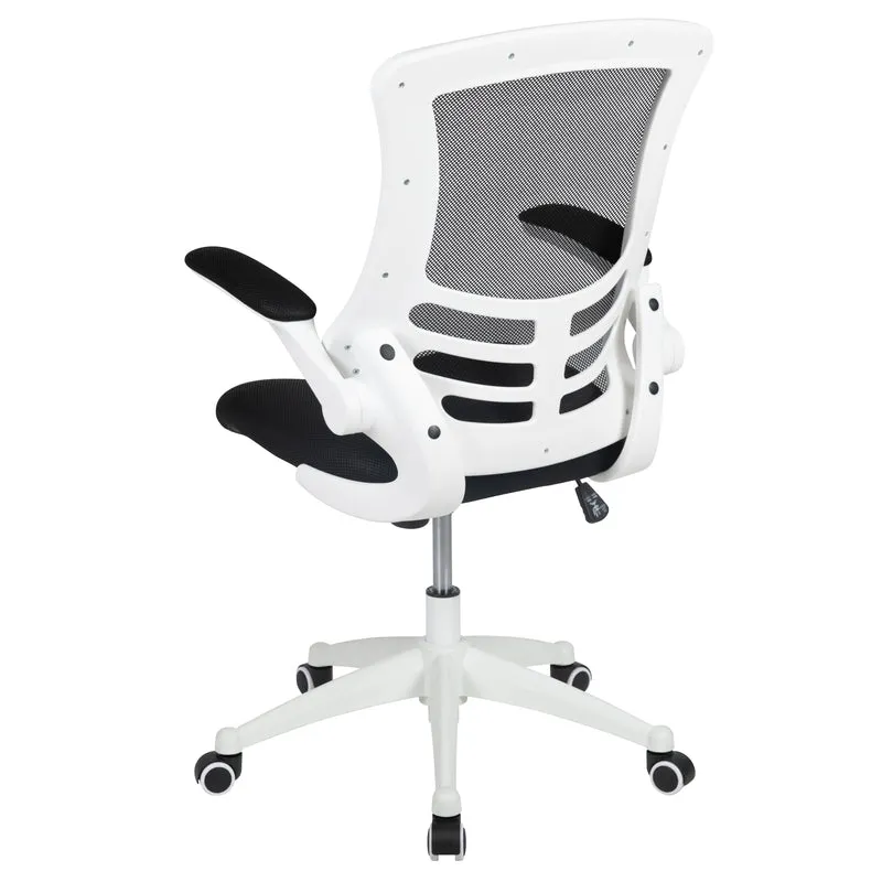 Mid-Back Mesh Swivel Ergonomic Task Office Chair with Flip-Up Arms