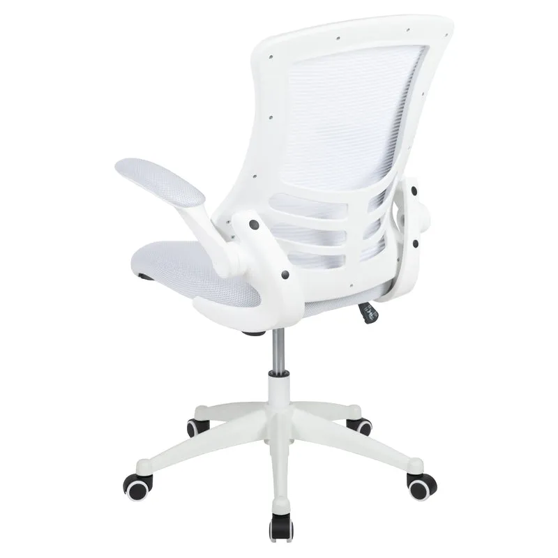 Mid-Back Mesh Swivel Ergonomic Task Office Chair with Flip-Up Arms