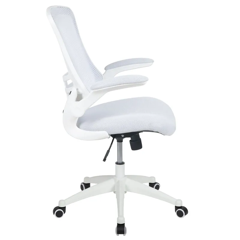 Mid-Back Mesh Swivel Ergonomic Task Office Chair with Flip-Up Arms