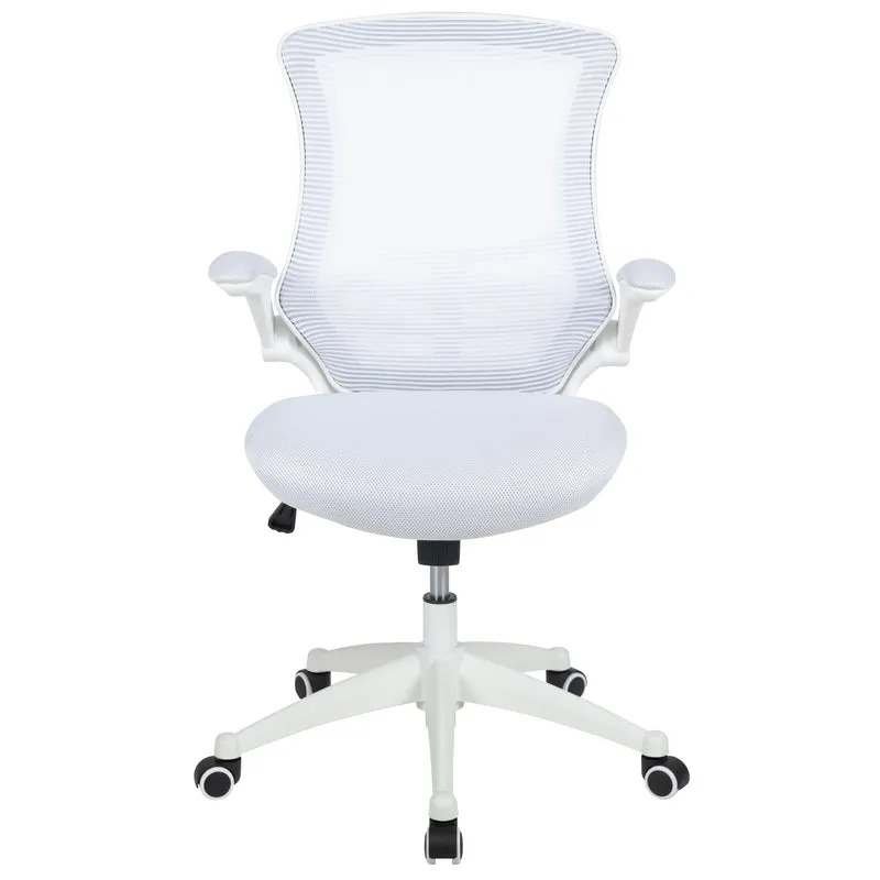 Mid-Back Mesh Swivel Ergonomic Task Office Chair with Flip-Up Arms