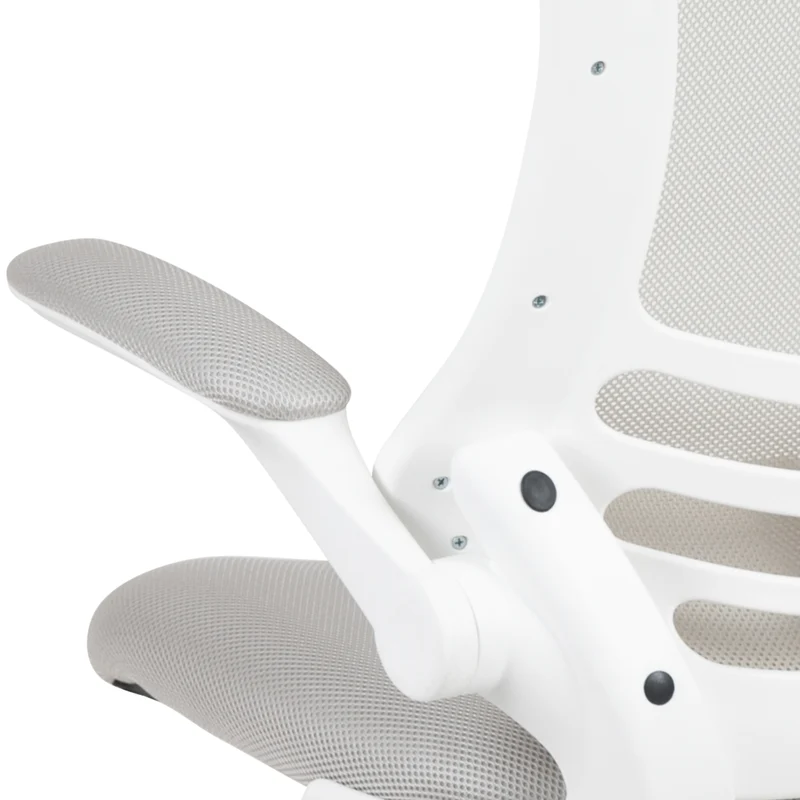 Mid-Back Mesh Swivel Ergonomic Task Office Chair with Flip-Up Arms