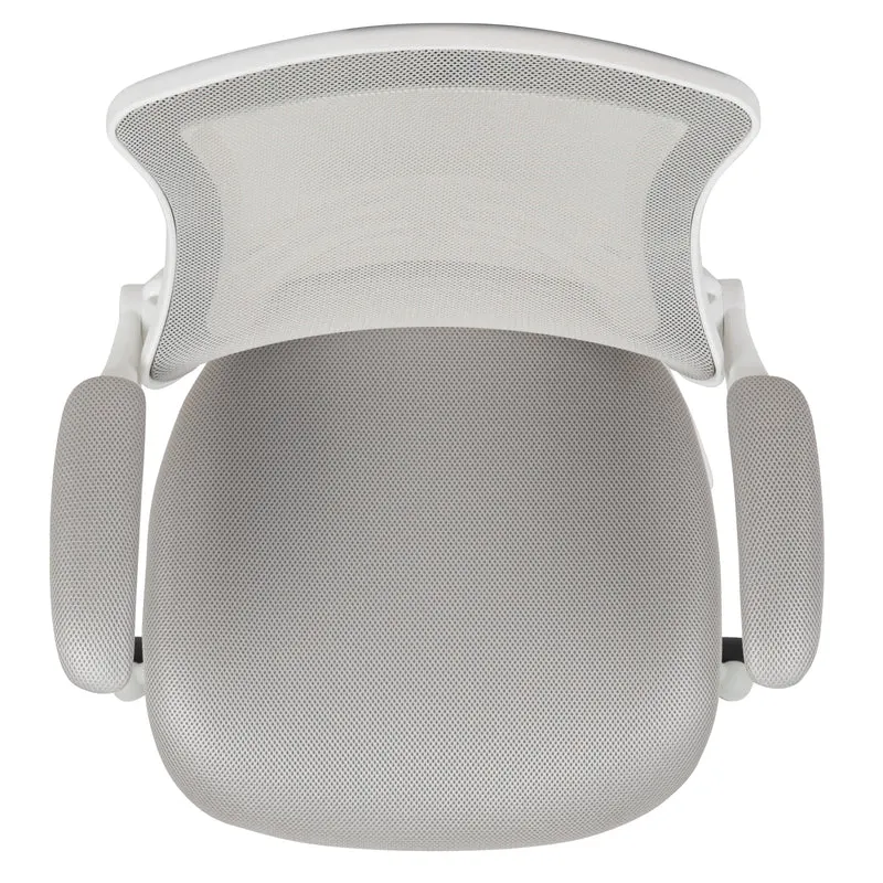 Mid-Back Mesh Swivel Ergonomic Task Office Chair with Flip-Up Arms
