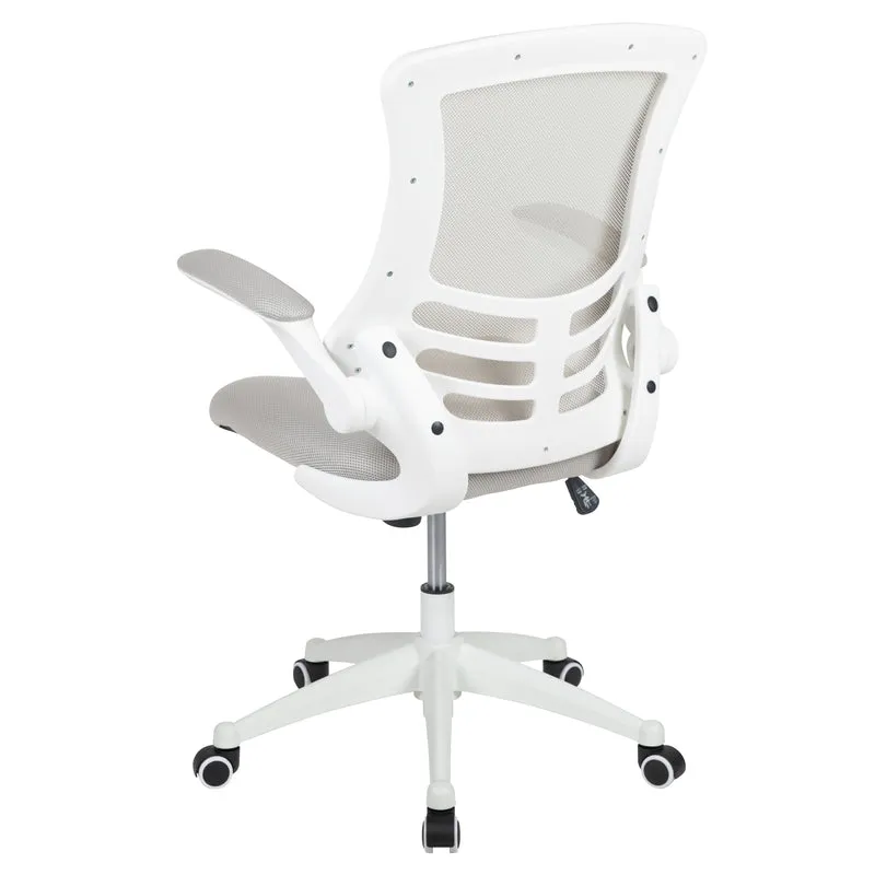 Mid-Back Mesh Swivel Ergonomic Task Office Chair with Flip-Up Arms