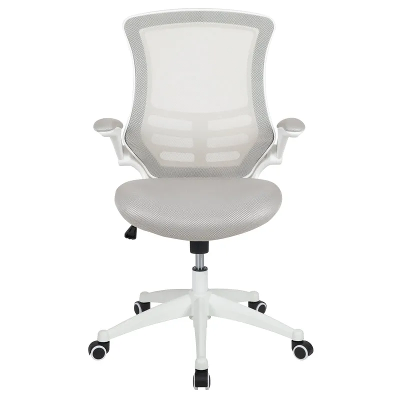 Mid-Back Mesh Swivel Ergonomic Task Office Chair with Flip-Up Arms