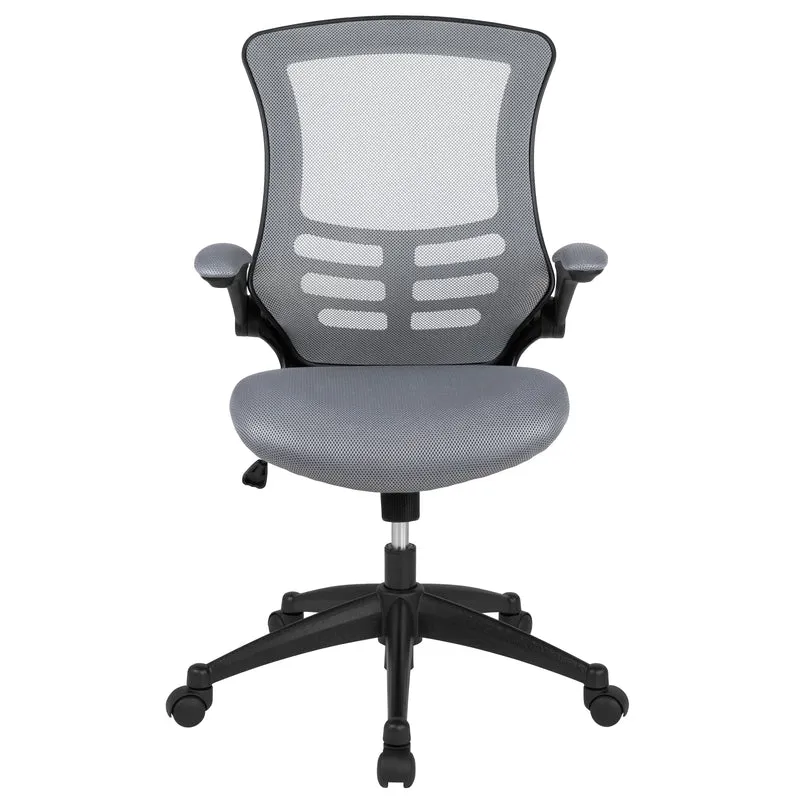 Mid-Back Mesh Swivel Ergonomic Task Office Chair with Flip-Up Arms